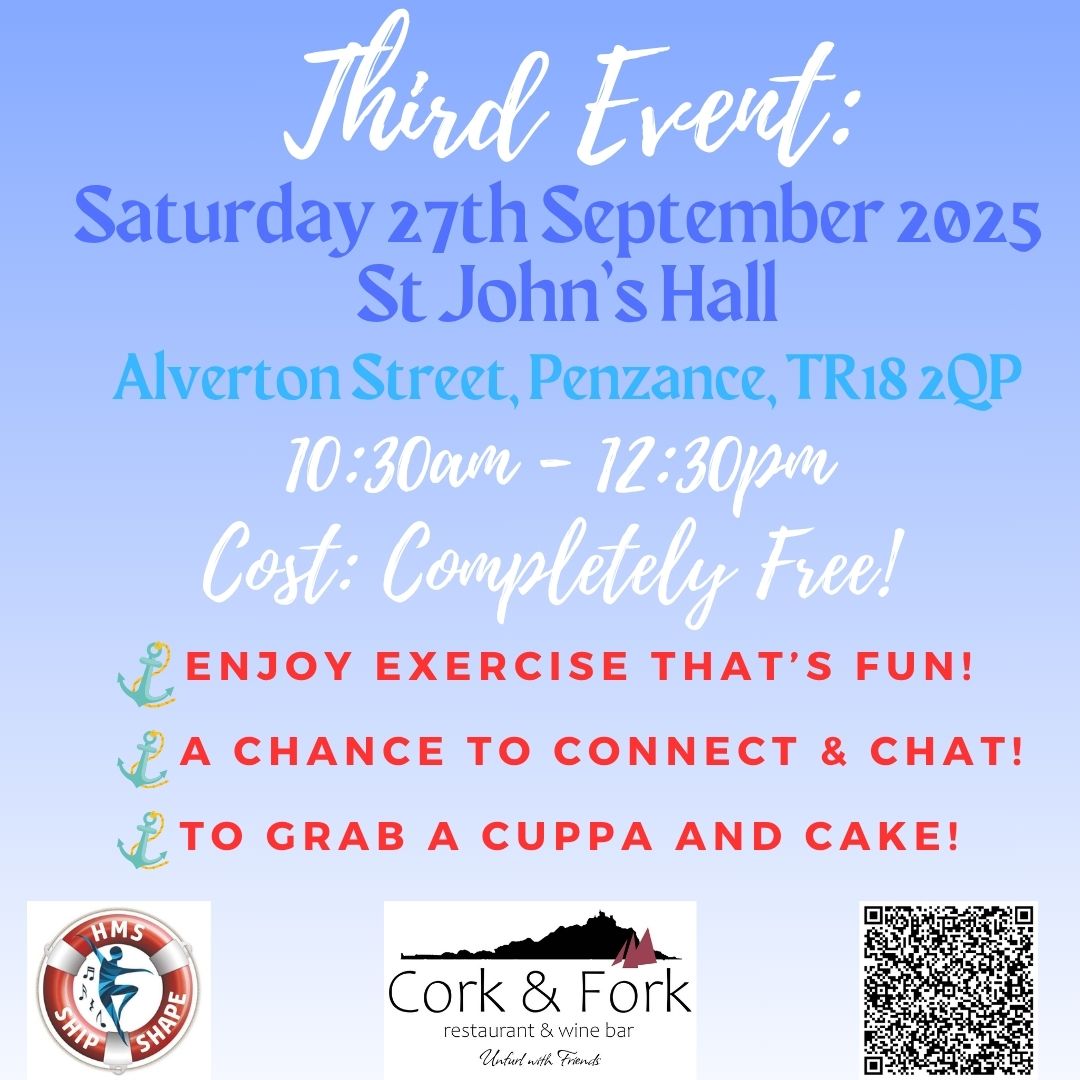 HMS Shipshape Penzance Health Hub Roadshow Event 27.09.25